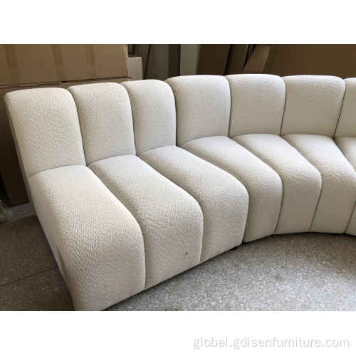 Living Room Sofas Furniture Sofa Living Room Set Sofa Set Furniture Living Room Cheap Living Room Sofas Living Room Sofa Set DISEN modern design moudular channel sofa Belgium boucle sectional living room sofas sets bench settee loveseat home furniture Manufactory